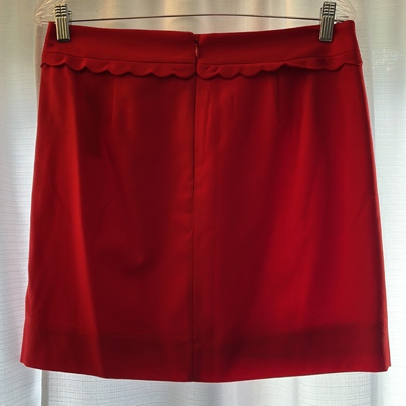 NWT J Crew red wool mini skirt - Picture 2 of 4